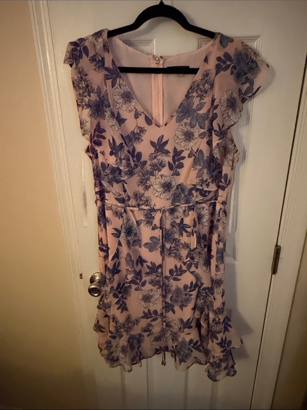 Tommy Hilfiger Pink Mini Dress with Blue Floral Print